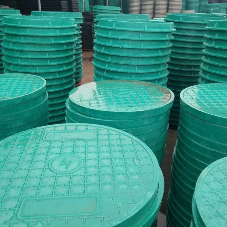 Civiele techniek Glasvezel Manhole Cover Hoog corrosiebestendigheid,Circle Manhole Cover