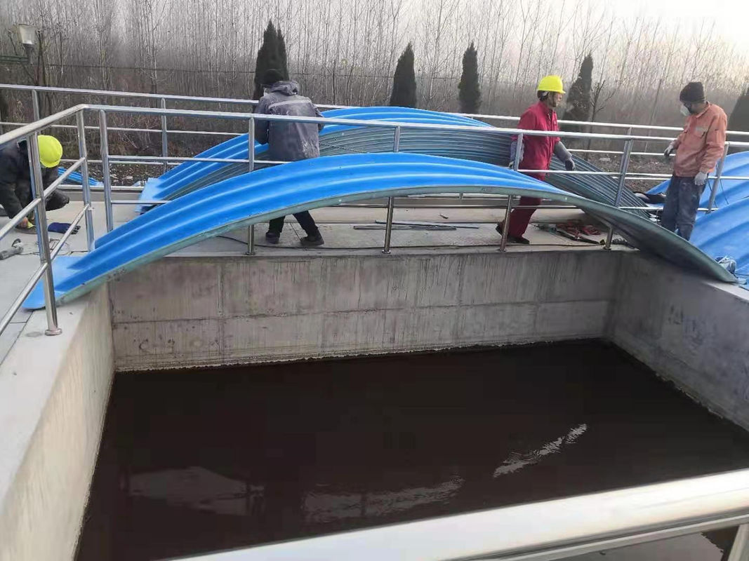 Legt de glasvezel die Versterkte Plastic FRP-Hand op Dekking in Behandelings van afvalwaterinstallatie wordt gebruikt