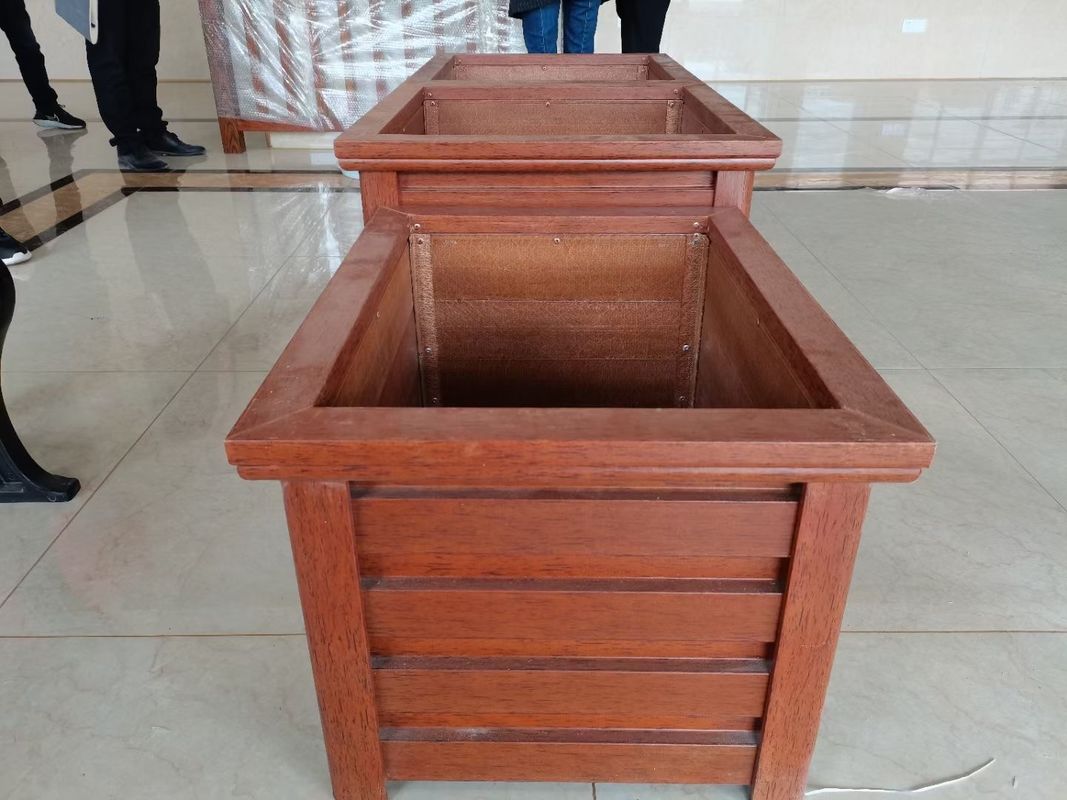 Glasvezelversterkte houten bloembak voor tuinhotel of sociale plein