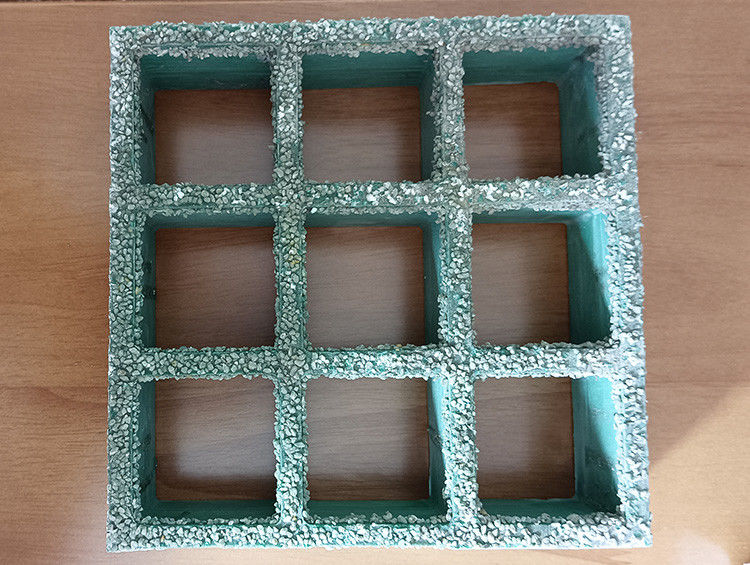 Groene glasvezel materiaal 38*38*38mm Dikte Geslepen Frp rooster anti-slip rooster